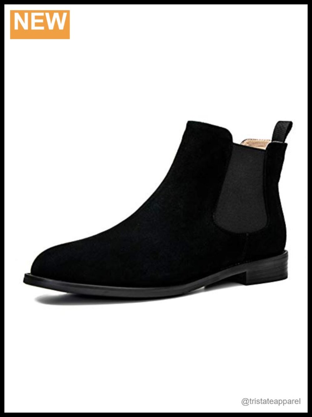 Women's Suede Chelsea Ankle Boots Block Heel Slip On